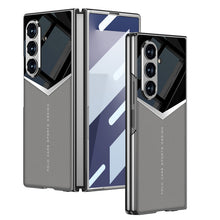 Load image into Gallery viewer, Electroplating Leather Shockproof Phone Case With Screen Protector For Galaxy Z Fold 7/6
