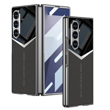 Load image into Gallery viewer, Electroplating Leather Shockproof Phone Case With Screen Protector For Galaxy Z Fold 7/6
