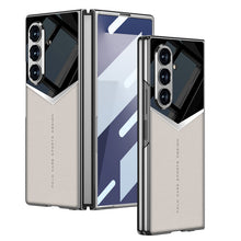 Load image into Gallery viewer, Electroplating Leather Shockproof Phone Case With Screen Protector For Galaxy Z Fold 7/6
