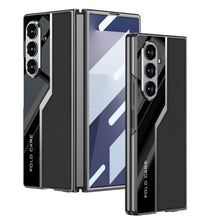 Load image into Gallery viewer, Electroplating Leather Shockproof Phone Case With Screen Protector For Galaxy Z Fold 7/6
