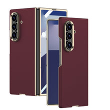 Load image into Gallery viewer, Business-style Electroplated Leather Phone Case For Galaxy Z Fold 7/6/5/4
