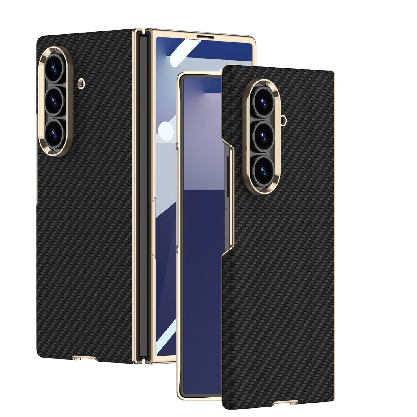 Business-style Electroplated Leather Phone Case For Galaxy Z Fold 7/6/5/4