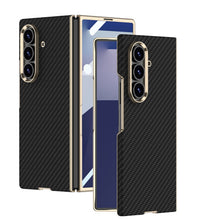 Load image into Gallery viewer, Business-style Electroplated Leather Phone Case For Galaxy Z Fold 7/6/5/4
