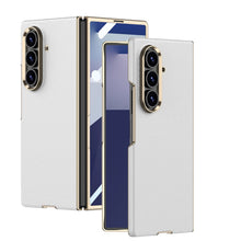 Load image into Gallery viewer, Business-style Electroplated Leather Phone Case For Galaxy Z Fold 7/6/5/4
