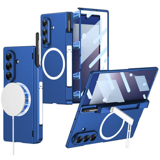 Magnetic Hinge Hidden Bracket All-included Case With Pen Box For Galaxy Z Fold 7/6/5/4/3