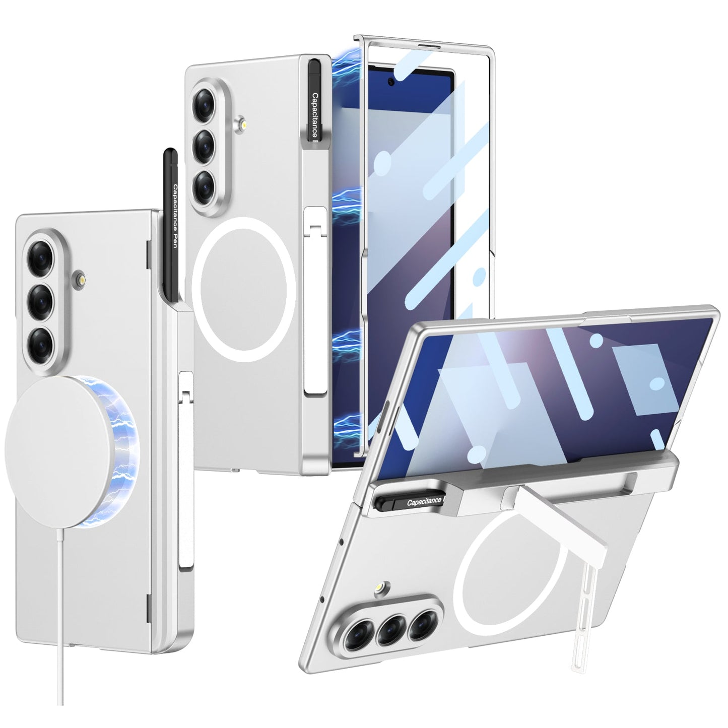Magnetic Hinge Hidden Bracket All-included Case With Pen Box For Galaxy Z Fold 7/6/5/4/3