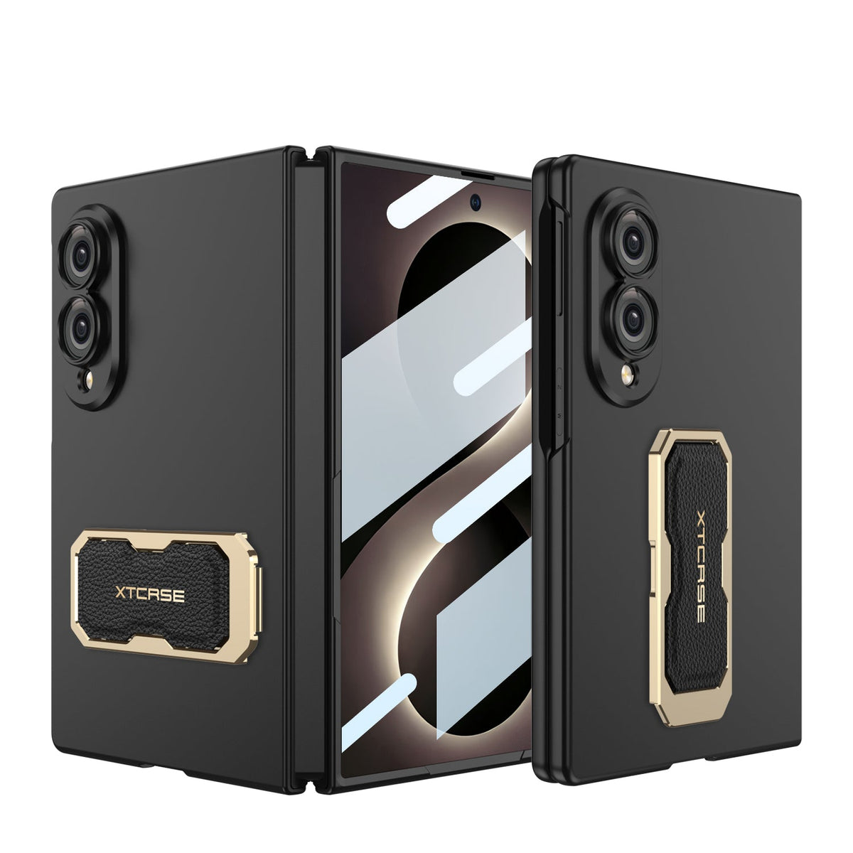 Galaxy Z Fold 8/7 Wide Ultra Fashion Phone Case with Built-In Tempered Glass & Wristband
