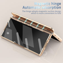 Load image into Gallery viewer, Electroplated Folding Case For Galaxy Z Fold 7/6/5/4/3 With Double Hinge Protector and Free Stylus
