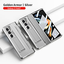 Load image into Gallery viewer, Golden Armor Hinge Magnetic Bracket Protective Phone Case With Front Protection Film For Galaxy Z Fold 7/6/5/4/3
