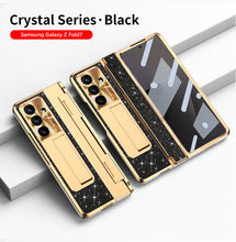 Load image into Gallery viewer, Luxury Crystal Gold Electroplated Shockproof Phone Case With Screen Protector For Galaxy Z Fold 7/6/5/4/3
