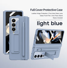 Load image into Gallery viewer, Leather Anti-fall Protective Pen Slot Phone Case With Front Protection Film &amp; Stylus For Samsung Galaxy Z Fold5 Fold4 - Mycasety Mycasety
