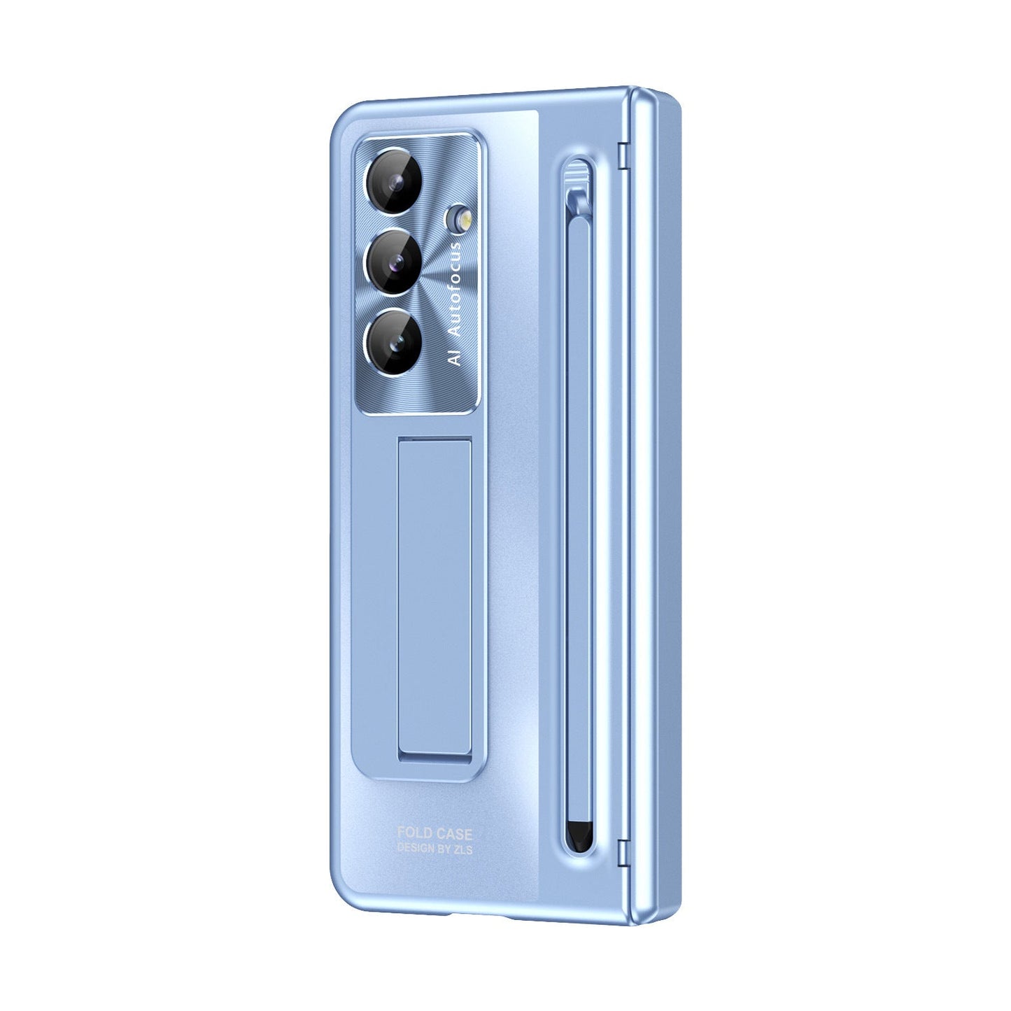 Armor Electroplated Anti-fall Protective Phone Case With Pen Tray Shell and Film For Galaxy Z Fold 7/6/5/4