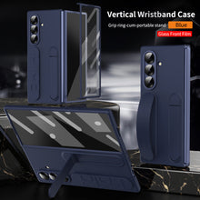 Load image into Gallery viewer, Shockproof Phone Case With Wristband Bracket Back For Galaxy Z Fold 7/6/5/4 With Screen Glass Protector
