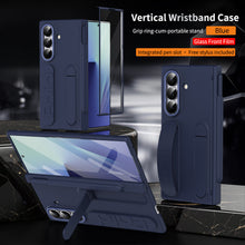 Load image into Gallery viewer, Hinge Pen Box Shockproof Phone Case With Screen Protector &amp; Wristband Holder For Galaxy Z Fold 7/6/5/4/3
