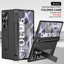 Load image into Gallery viewer, Hinge Pen Box Shockproof Phone Case With Glass Front Film &amp; Stylus For Galaxy Z Fold6
