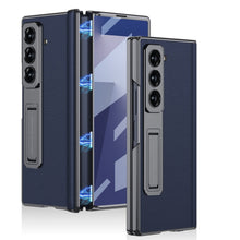 Load image into Gallery viewer, Magnetic Hinge Hidden Bracket All-included Leather Case With Back Screen Protector For Galaxy Z Fold 7/6/5
