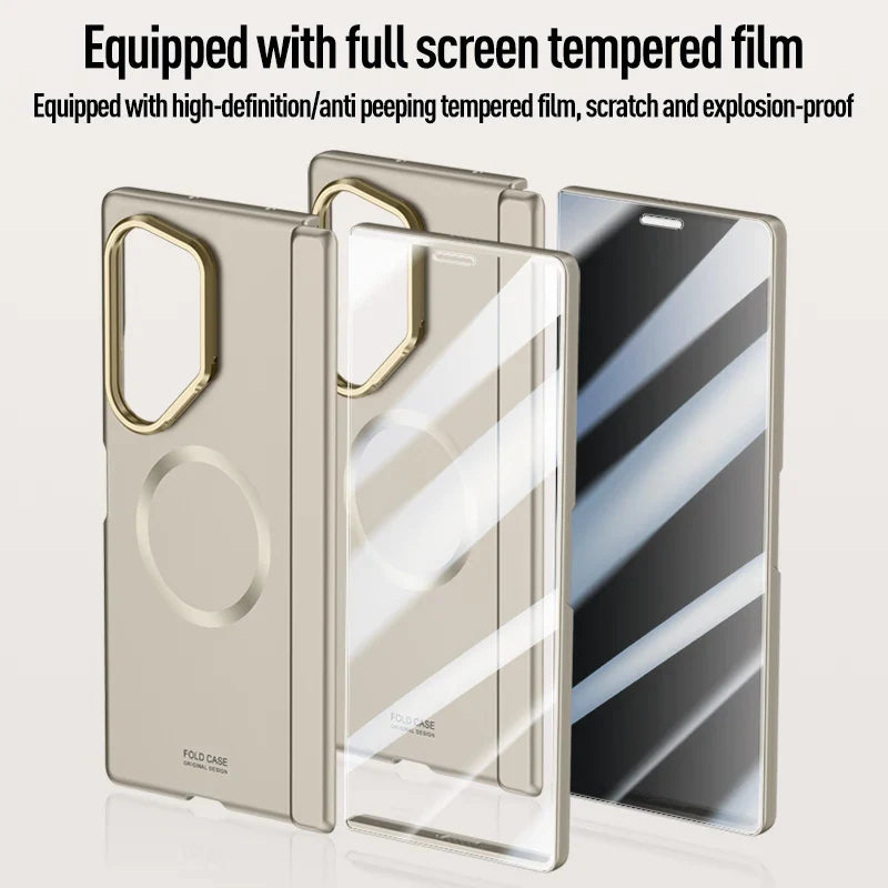 Metal Lens Holder Shockproof Phone Case With Privacy Screen Protector For Galaxy Z Fold6