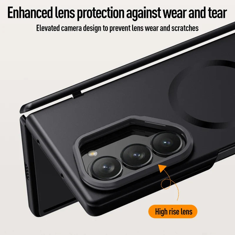 Metal Lens Holder Shockproof Phone Case With Privacy Screen Protector For Galaxy Z Fold6