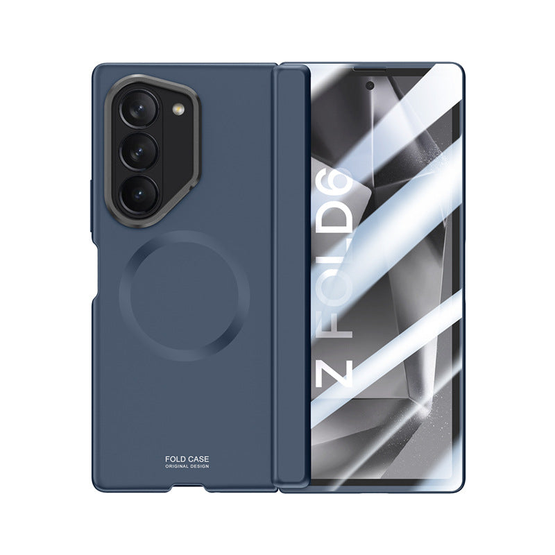 Metal Lens Holder Shockproof Phone Case With Privacy Screen Protector For Galaxy Z Fold6