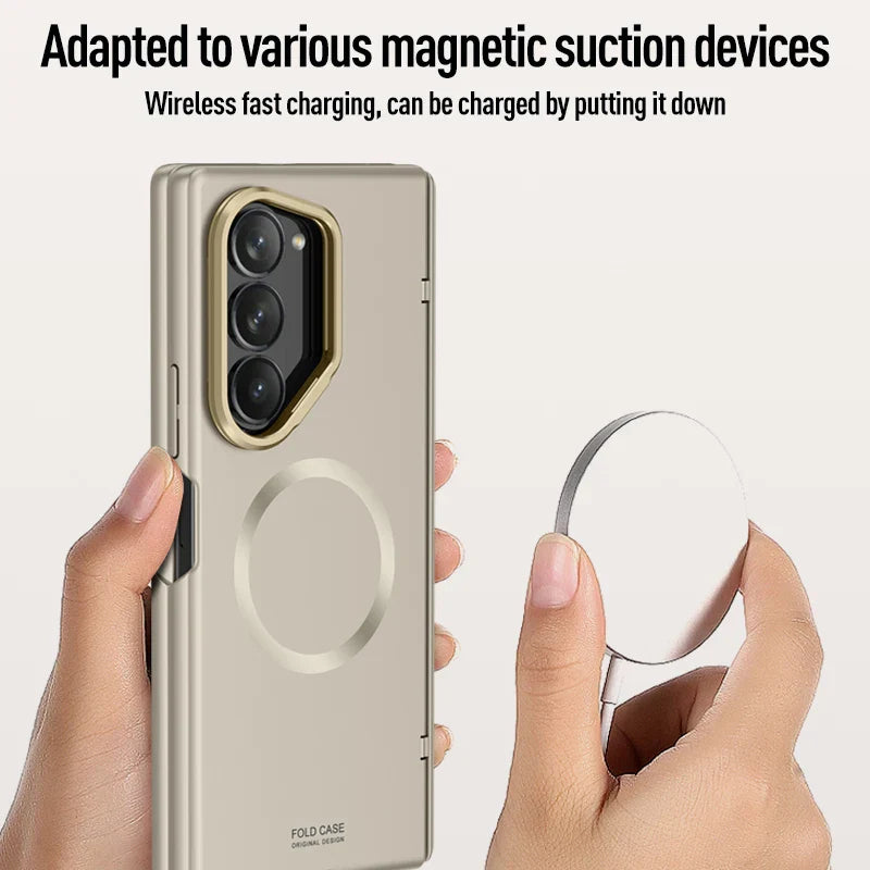 Metal Lens Holder Shockproof Phone Case With Privacy Screen Protector For Galaxy Z Fold6