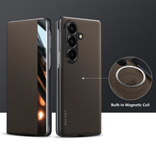 Load image into Gallery viewer, Luxurious Leather Cover With Magnetic Coil &amp; Card Holder For Galaxy Z Fold 7/6/5/4
