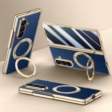 Load image into Gallery viewer, Magnetic Bracket Leather Phone Case With Back Screen Film For Galaxy Z Fold7
