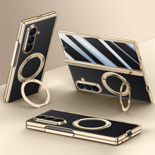 Load image into Gallery viewer, Magnetic Bracket Leather Phone Case With Back Screen Film For Galaxy Z Fold7
