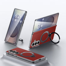 Load image into Gallery viewer, Luxurious Leather Phone Case With Magnetic Bracket For Galaxy Z Fold 7/6/5
