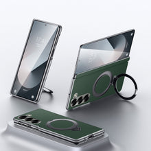 Load image into Gallery viewer, Luxurious Leather Phone Case With Magnetic Bracket For Galaxy Z Fold 7/6/5
