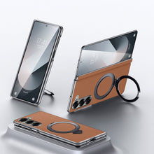 Load image into Gallery viewer, Luxurious Leather Phone Case With Magnetic Bracket For Galaxy Z Fold 7/6/5
