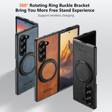 Load image into Gallery viewer, Leather Phone Case With Magnetic Bracket For Galaxy Z Fold 7/6/5
