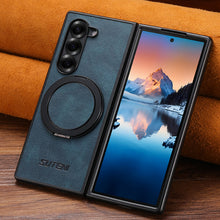 Load image into Gallery viewer, Leather Phone Case With Magnetic Bracket For Galaxy Z Fold 7/6/5
