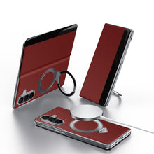 Load image into Gallery viewer, Luxurious Leather Cover With Magnetic Bracket &amp; Card Holder For Galaxy Z Fold 7
