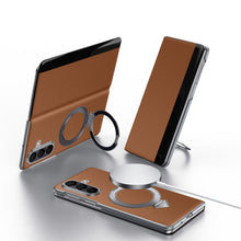 Load image into Gallery viewer, Luxurious Leather Cover With Magnetic Bracket &amp; Card Holder For Galaxy Z Fold 7
