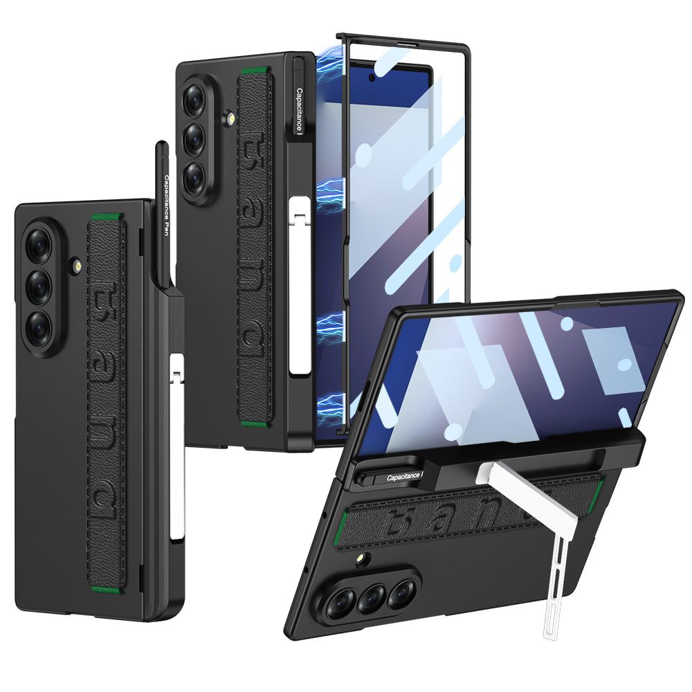 Magnetic Hinge All-included Case With Pen Box & Wristband For Galaxy Z Fold 7/6/5