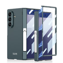 Load image into Gallery viewer, Business-style Magnetic Hinge Bracket Phone Case With Back Screen Film For Galaxy Z Fold 7
