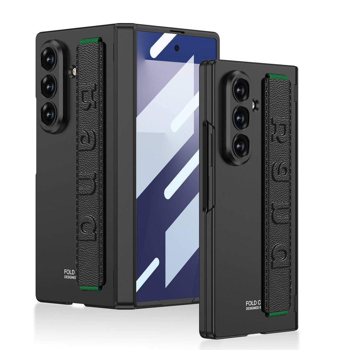 Magnetic Hinge Wristband All-included Phone Case With Back Screen Glass For Galaxy Z Fold 7