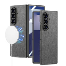 Load image into Gallery viewer, Magnetic Magsafe Leather Phone Case With Back Screen Glass For Galaxy Z Fold 7
