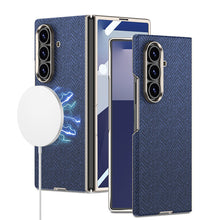 Load image into Gallery viewer, Magnetic Magsafe Leather Phone Case With Back Screen Glass For Galaxy Z Fold 7
