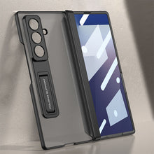 Load image into Gallery viewer, Magnetic Hinge Frosted Phone Case With Bracket &amp; Back Screen Protector For Galaxy Z Fold 7

