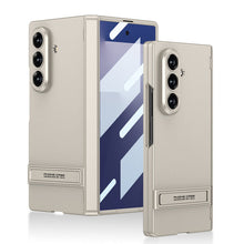 Load image into Gallery viewer, Business-style Bracket Magnetic Hinge Phone Case With Back Screen Film For Galaxy Z Fold 7
