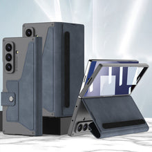 Load image into Gallery viewer, Luxurious Suede Cover Shockproof Phone Case With Screen Protector and Pen Slot For Galaxy Z Fold 7/6/5/4/3
