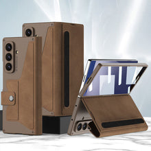 Load image into Gallery viewer, Luxurious Suede Cover Shockproof Phone Case With Screen Protector and Pen Slot For Galaxy Z Fold 7/6/5/4/3
