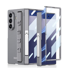Load image into Gallery viewer, Business-style Magnetic Hinge Barcket Phone Case With Wristband For Galaxy Z Fold7
