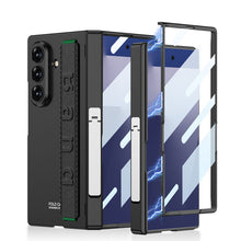 Load image into Gallery viewer, Business-style Magnetic Hinge Barcket Phone Case With Wristband For Galaxy Z Fold7
