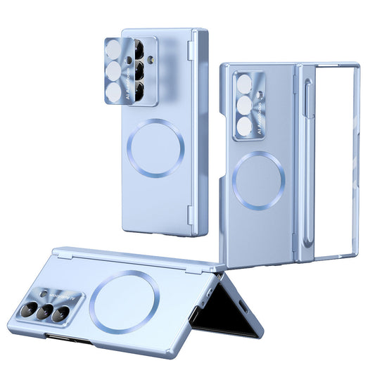 Magnetic Electroplated Hinge Protection Phone Case With Stylus & Screen Film For Galaxy Z Fold7/6