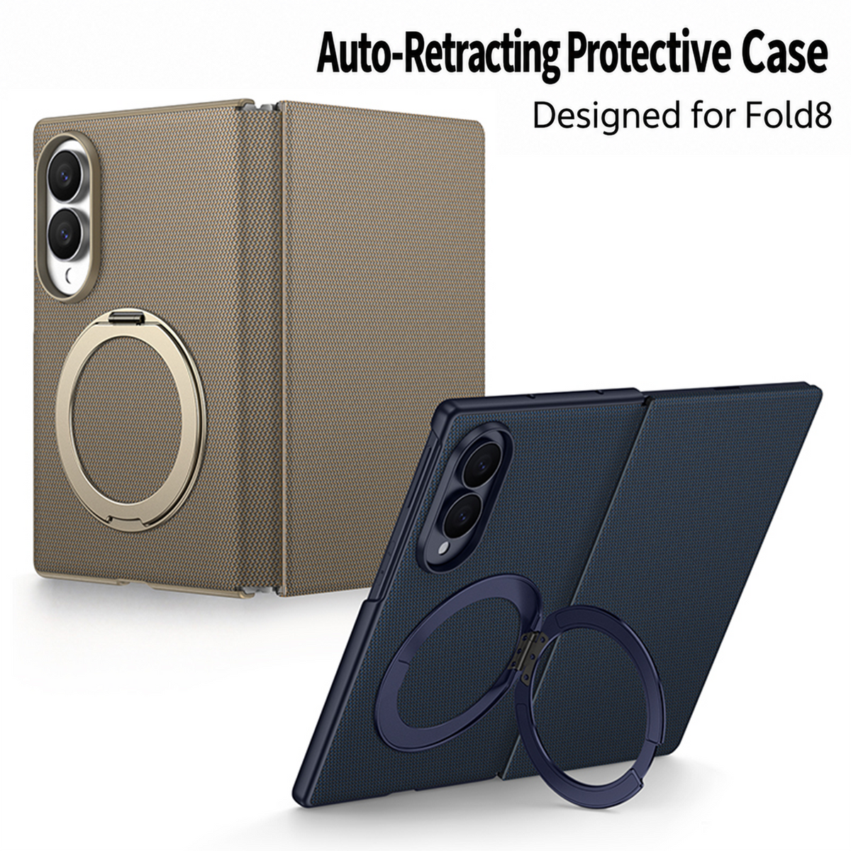 For Samsung Galaxy Z Fold8 | Magnetic Flip Phone Case with Expandable Cover & Built-in Magnetic Ring Holder | 🔥 L50% OFF