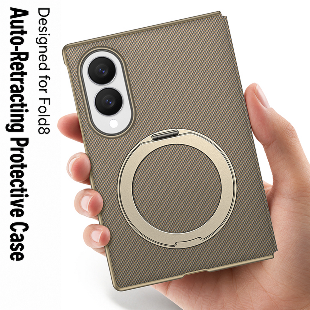 For Samsung Galaxy Z Fold8 | Magnetic Flip Phone Case with Expandable Cover & Built-in Magnetic Ring Holder | 🔥 L50% OFF