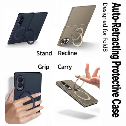 For Samsung Galaxy Z Fold8 | Magnetic Flip Phone Case with Expandable Cover & Built-in Magnetic Ring Holder | 🔥 L50% OFF