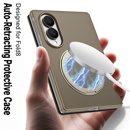 For Samsung Galaxy Z Fold8 | Magnetic Flip Phone Case with Expandable Cover & Built-in Magnetic Ring Holder | 🔥 L50% OFF